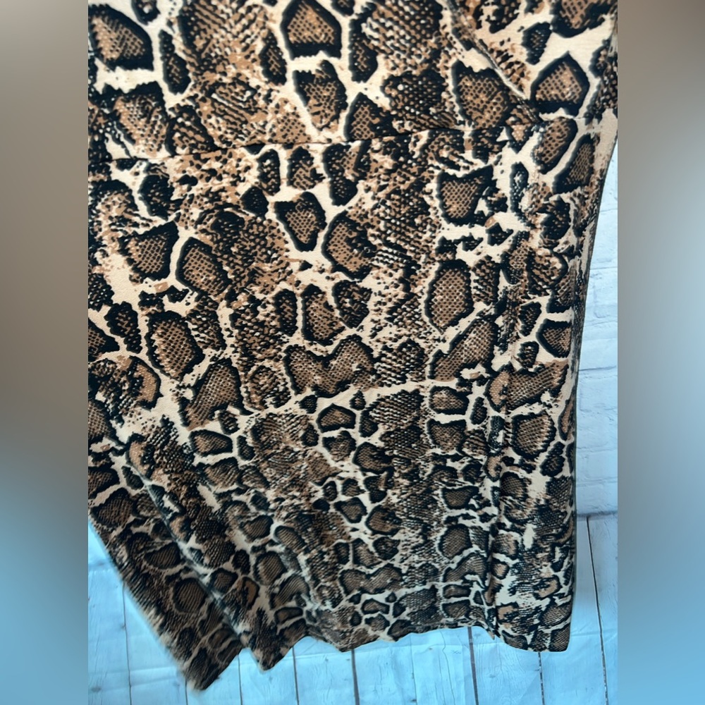 Serra Brown & Black Cheetah Print Sleeveless dress size XL - Picture 7 of 14